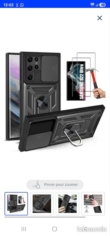 Coque S22 ultra Prietectuon camèra (image 1)