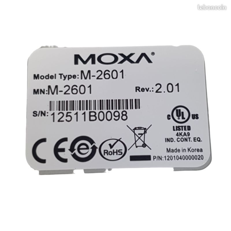 MOXA M-2601 Module de sortie numérique rev : 2.01 (image 3)