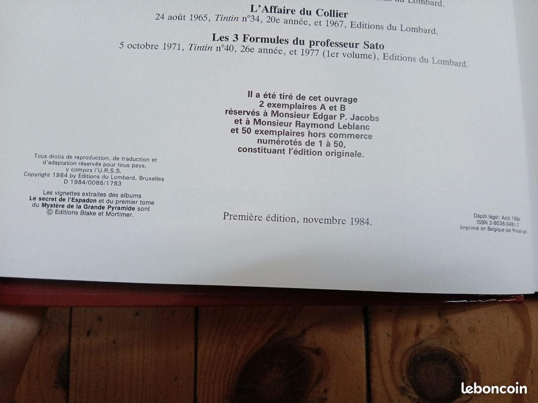 Le monde de Edgar P. JACOBS le lombard eo 1984 (image 15)