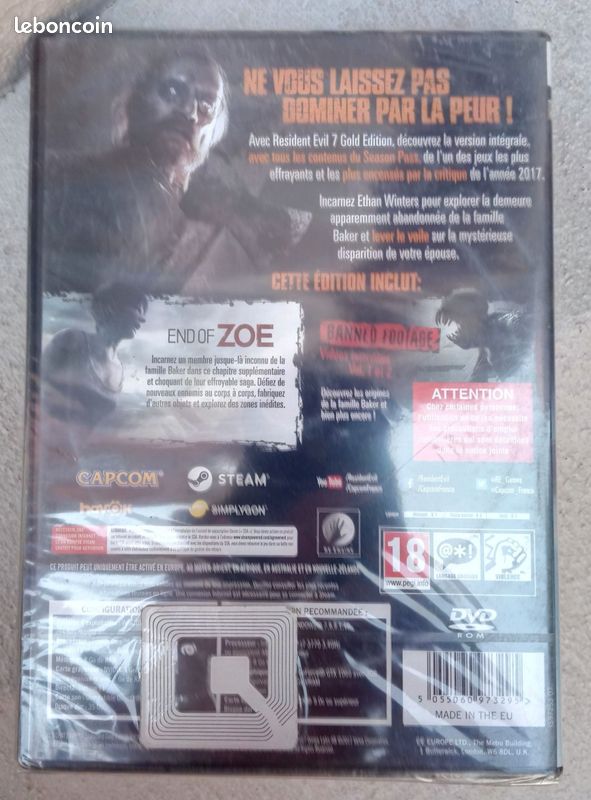 Jeu PC Resident Evil 7 Gold Edition neuf sous blister en Fr (image 9)