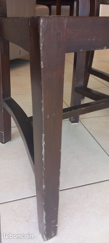 4 chaises bois exotique (image 9)