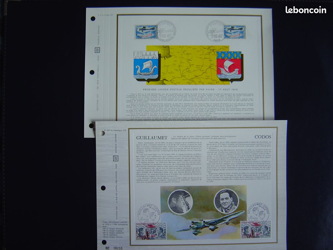 Liaison aéropostale + Guillaumet-Codos : 2 FDC (image 1)