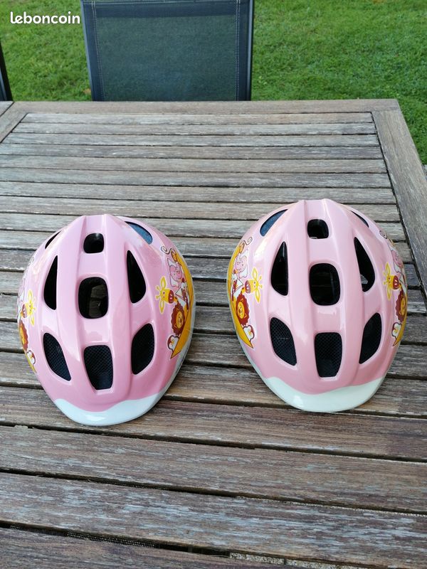 2 casques enfant 46 53 cm décathlon rose (image 1)
