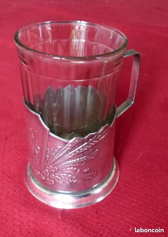 1967 Porte-verres pour le thé , Conquête de l'espace sovietique, Kremlin urss 1960-1970 russe russie podstakannik подстаканник (image 2)
