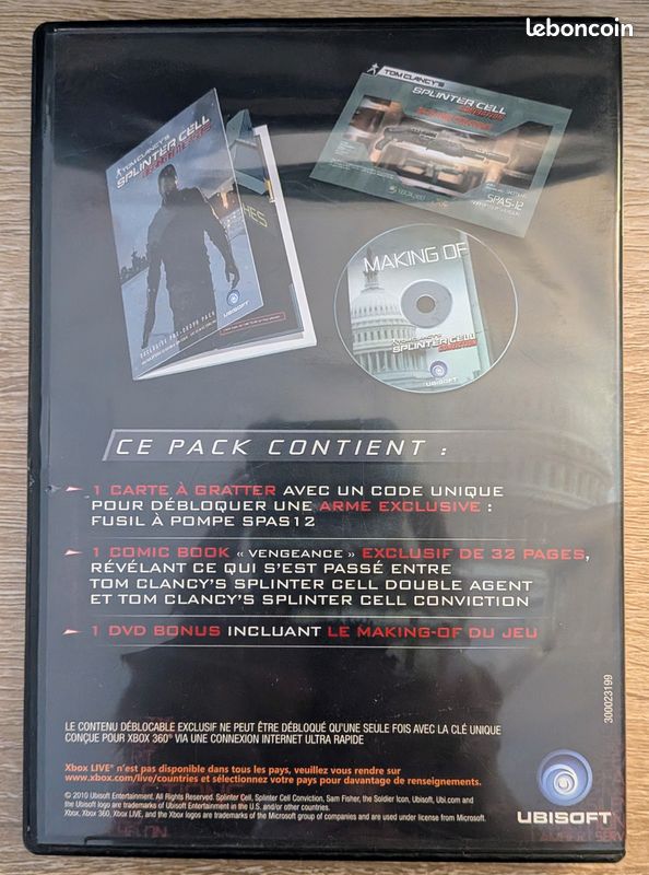 PACK DE PRÉCOMMANDE TOM CLANCY'S SPLINTER CELL CONVICTION