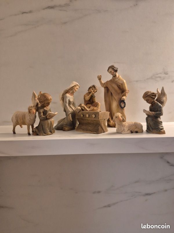 Figurine Publicitaire Vintage HEUDEBERT - Ange Violoniste Pour Crèche De Noël - Années 50/60 - Occasion Complète