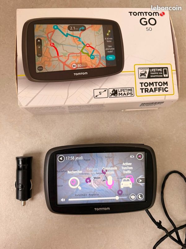 GPS TomTom GO 50 Europe complet – Boîte + support + chargeur (image 2)