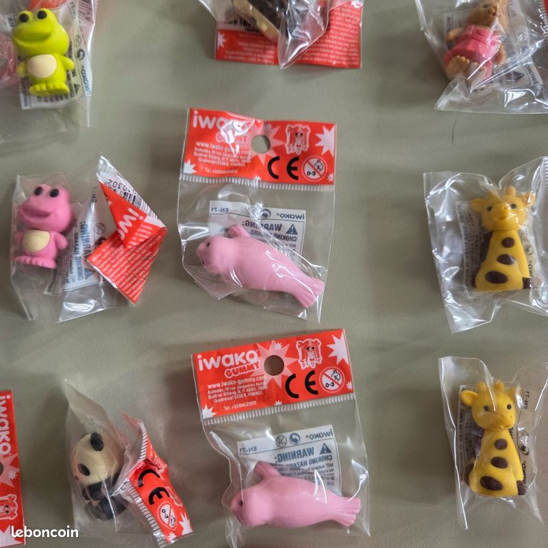 Set de gommes kawaii - Les animaux du parc - Iwako (Made in Japan