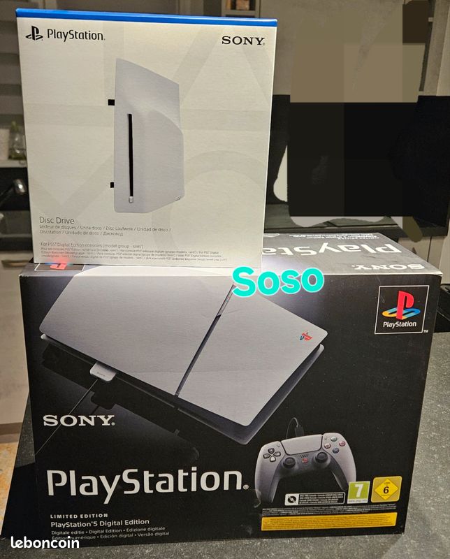 Pack Collector PS5 30ème Anniversaire - Console édition Limitée Grise Avec Manette DualSense Edge