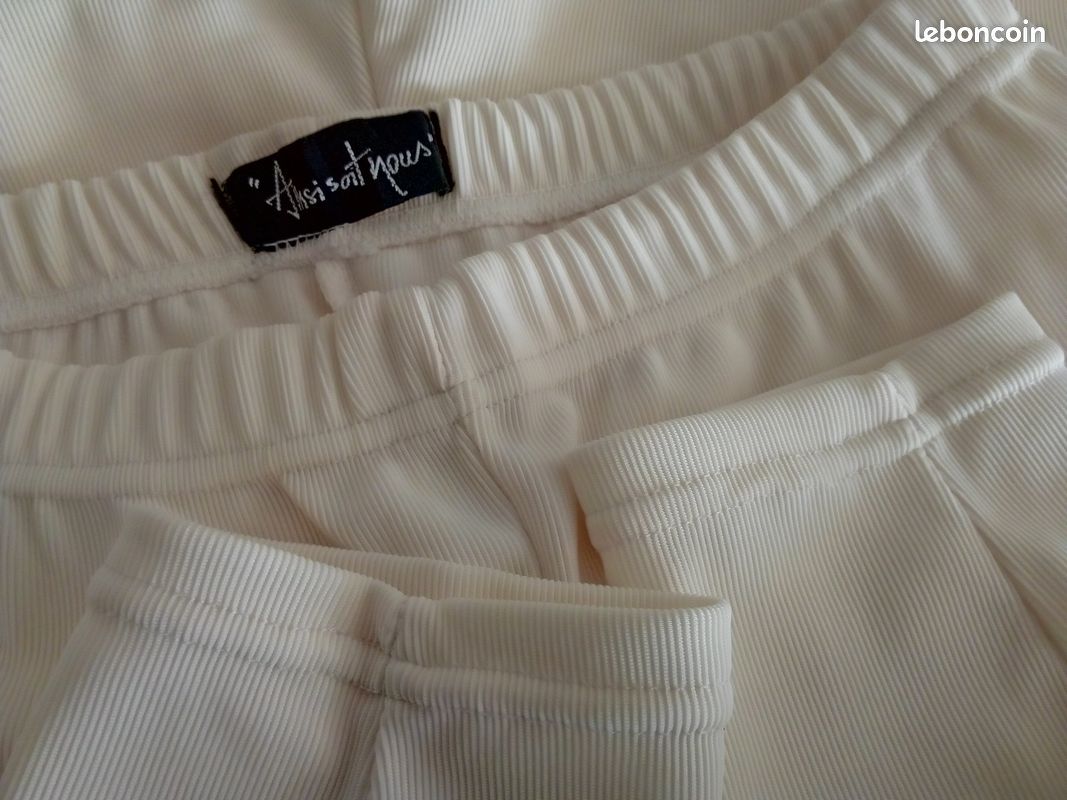 Pantalon Tissus Extensible -- Blanc Cassé -- T42/44 -- Femme (image 2)
