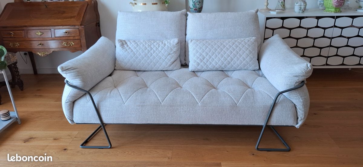 Canapé 3 Places Et 2 Places En Tissu Chiné Gris Anthracite Napizo 98138810