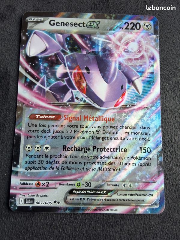 Carte pokémon française genesect ex 067/086 foudre noire (image 1)
