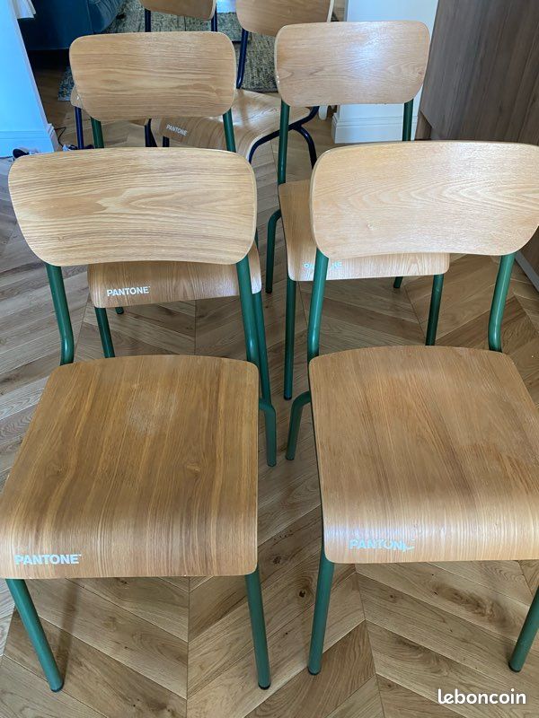 Lot de 6 chaises Pantone type écolier (image 2)