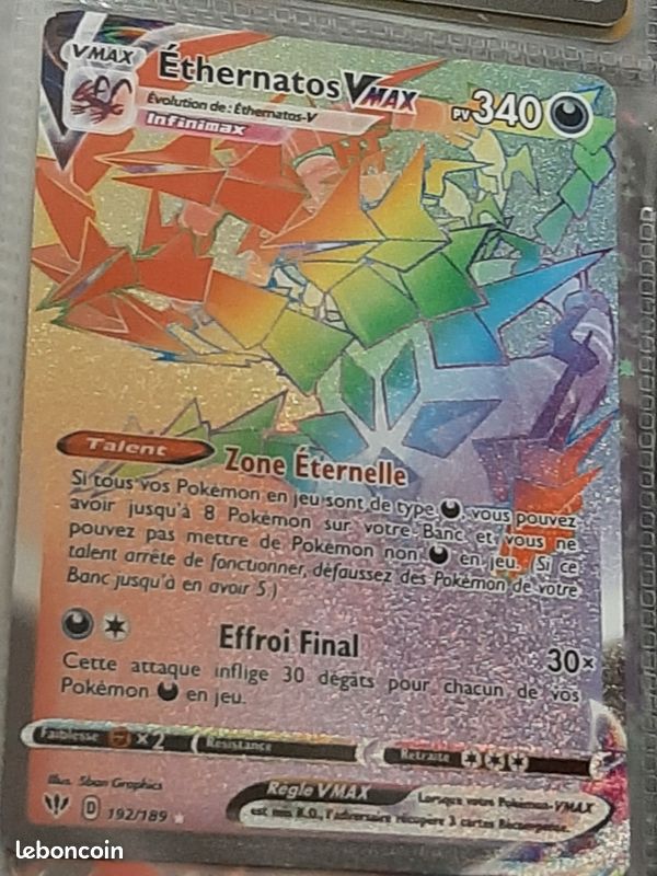 Carte pokemon Ethernatos Vmax (image 2)