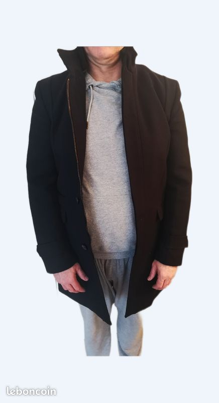 Manteau homme Izac, coton laine doublé polyester taille XL (image 1)