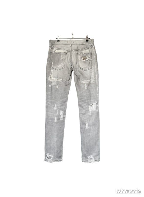 Pantalon Homme Dolce&Gabbana - Gris Vintage - Taille 34 - Laine - Neuf étiqueté