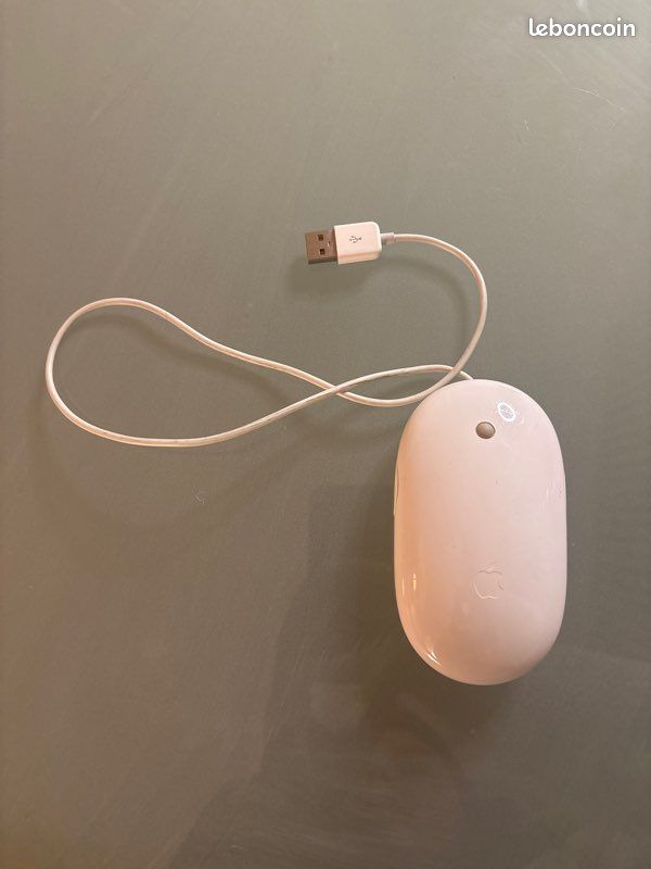 Apple Mighty Mouse filaire USB - Vintage & fonctionnelle (image 1)