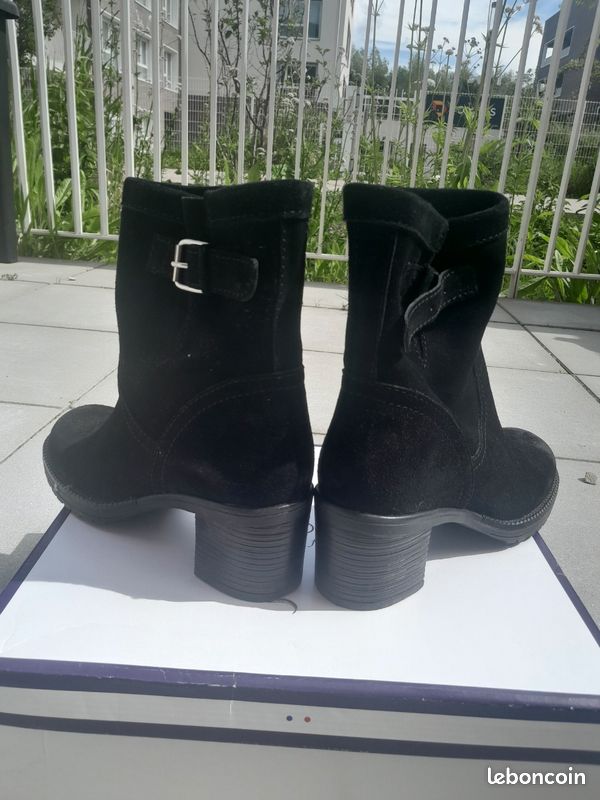 Bottines Tamaris cuir noir – Taille 38 – Bon état (image 3)