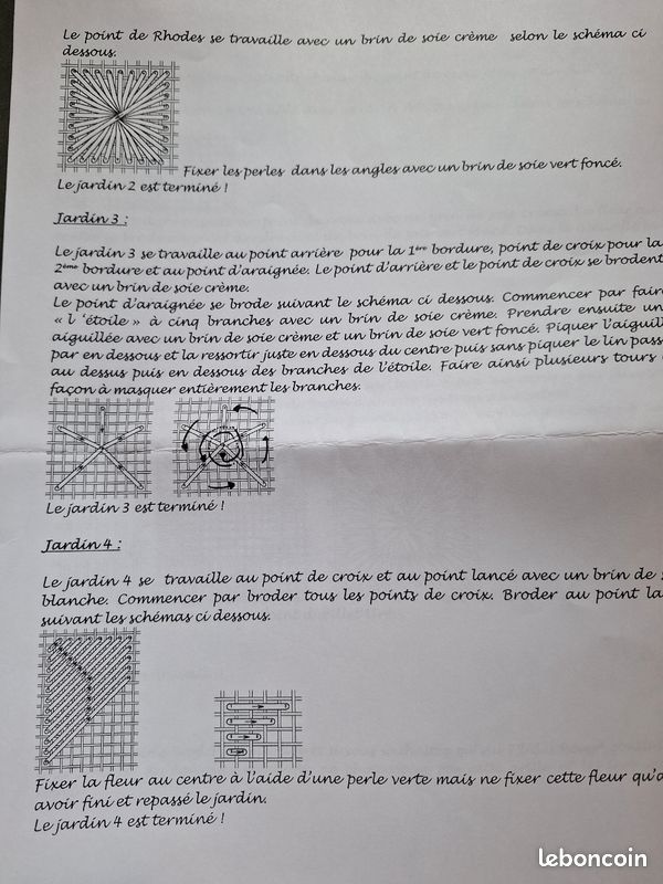 Grille broderie Le jardin de blanche (image 2)