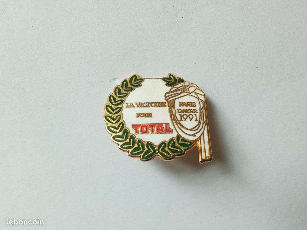Pin's Paris-Dakar 1991 – Logo Officiel Kaki, 4x4 Rallye, AUTO CAR RALLYE