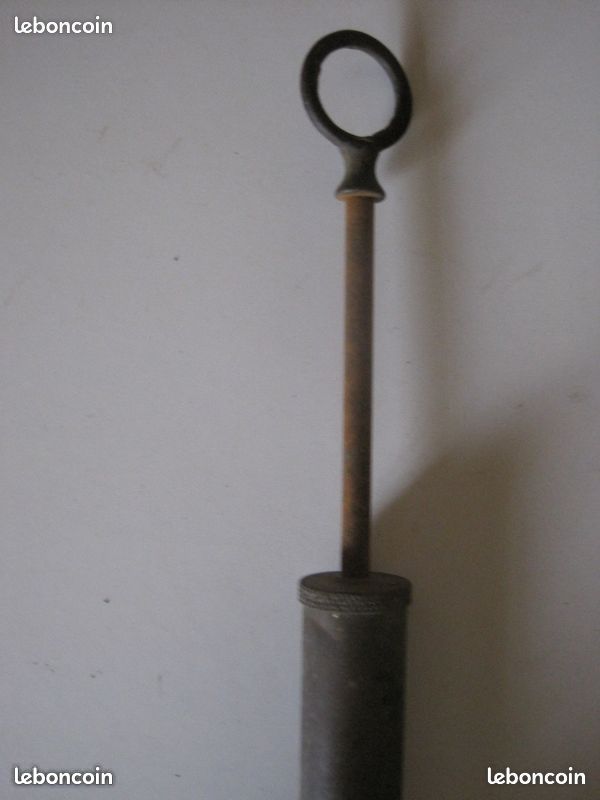Ancienne pompe à vélo WOLBER en laiton chromé 40cm