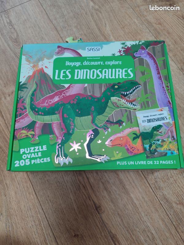 Puzzle ovale les dinosaures 205 pièces (image 2)