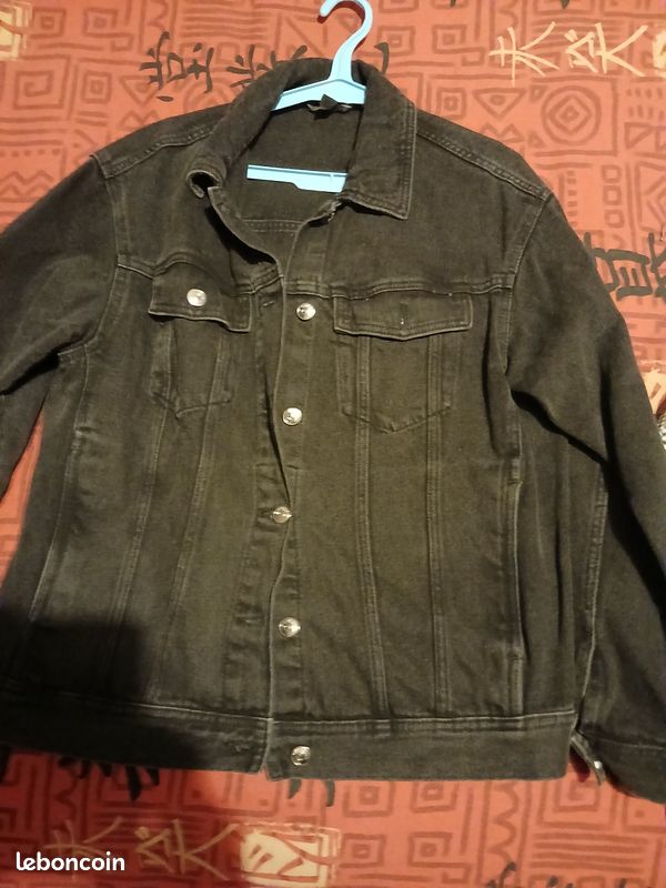 Veste en jean noir (image 3)
