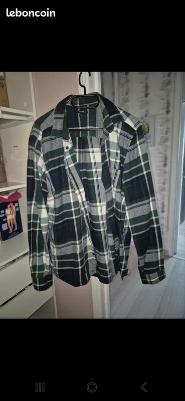 Chemise à carreaux fl (image 1)