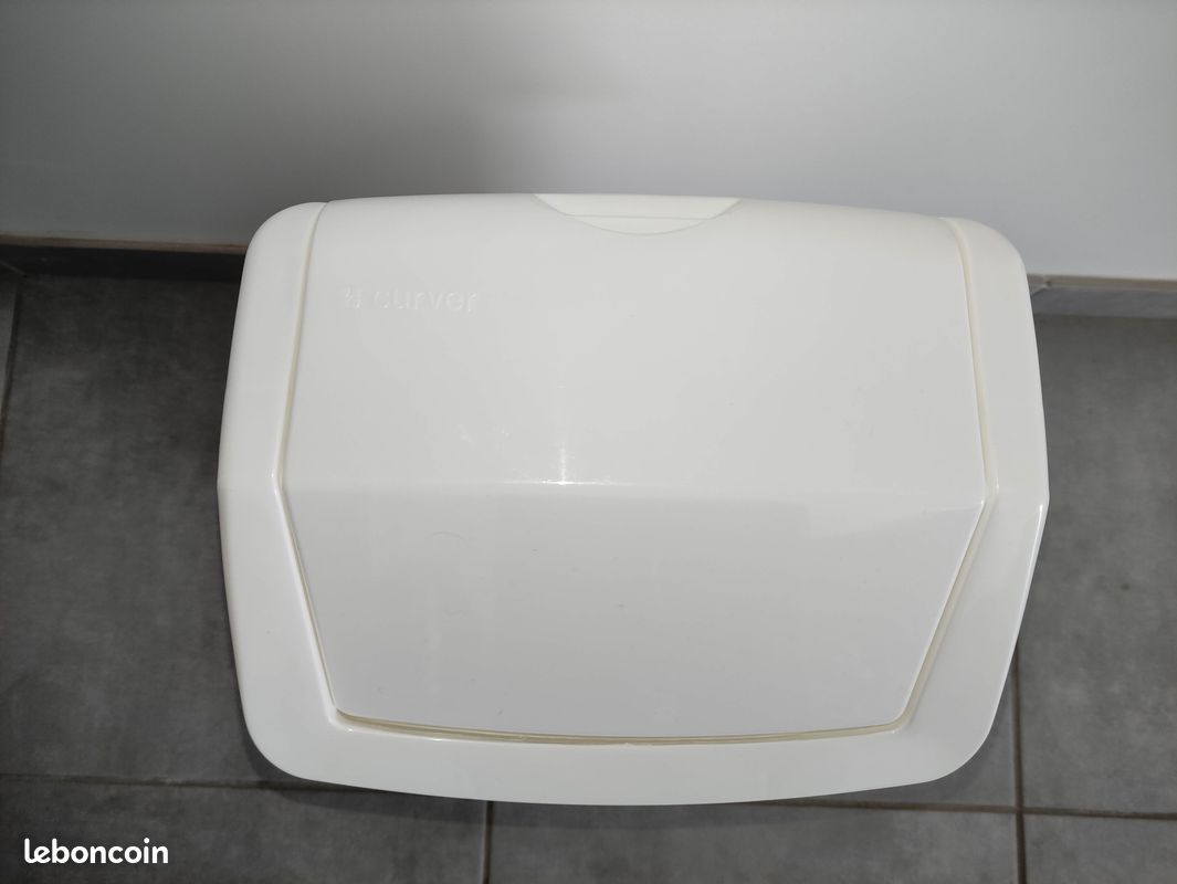 Poubelle Curver en PVC blanc en TBE (image 4)