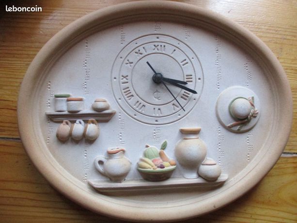Horloge Murale Vintage Cuisine – Céramique Design Rétro Sans Marque
