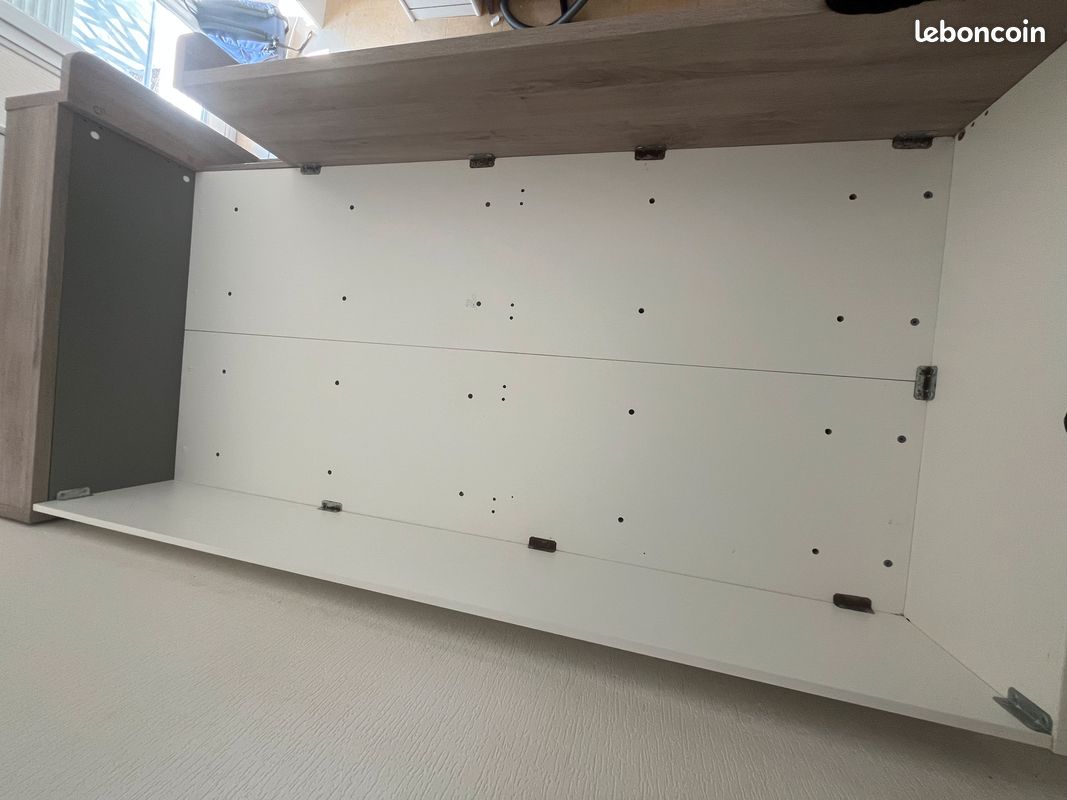 Lit 2 personnes avec armoire (image 4)