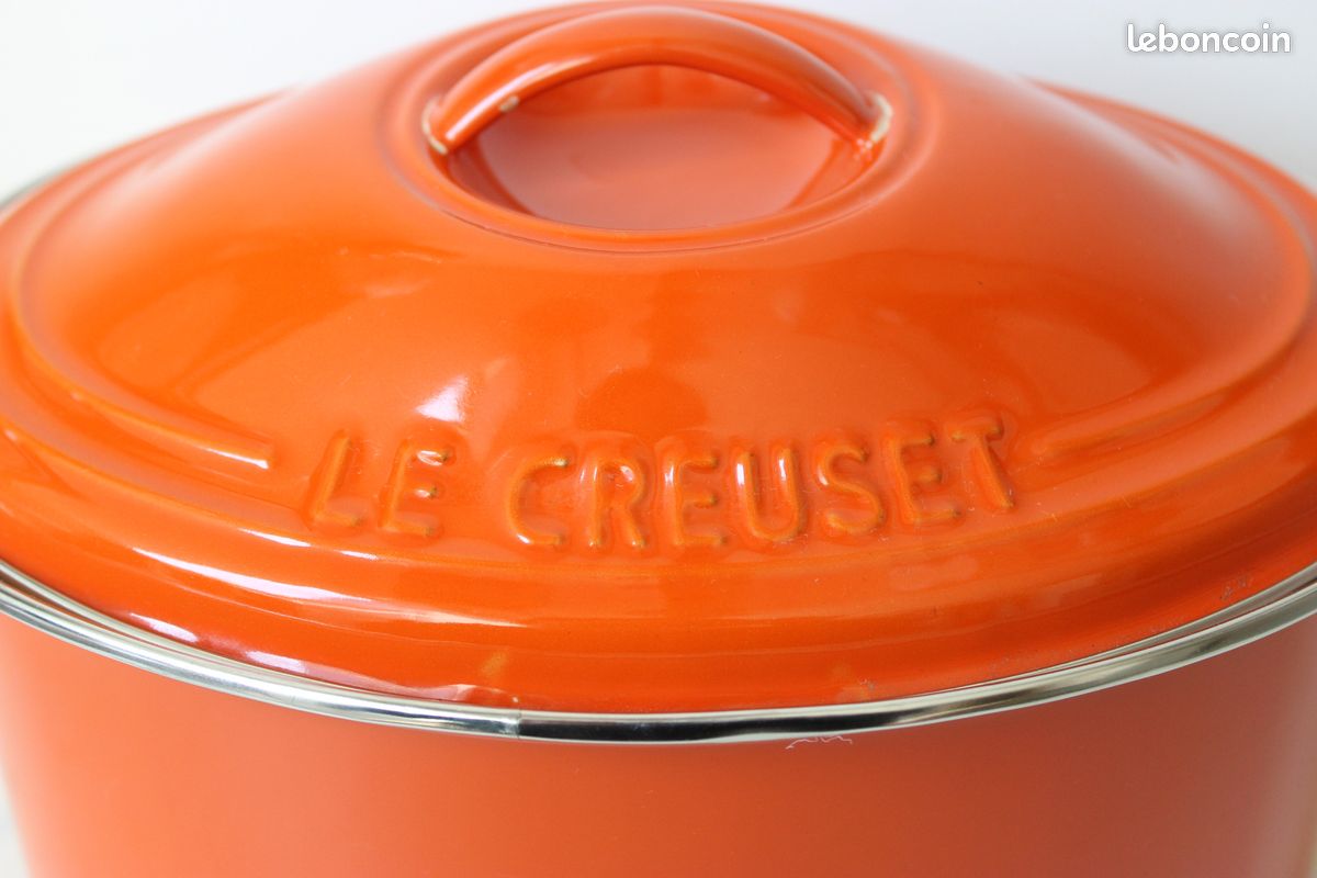 2 Cocottes Le Creuset En Acier émaillé Orange - Casseroles Et Poêles - Occasion