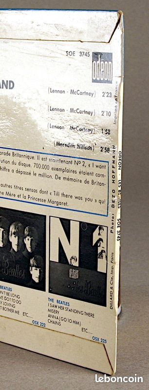 Beatles " I Want to Hold Your Hand " Vinyle EP (image 3)