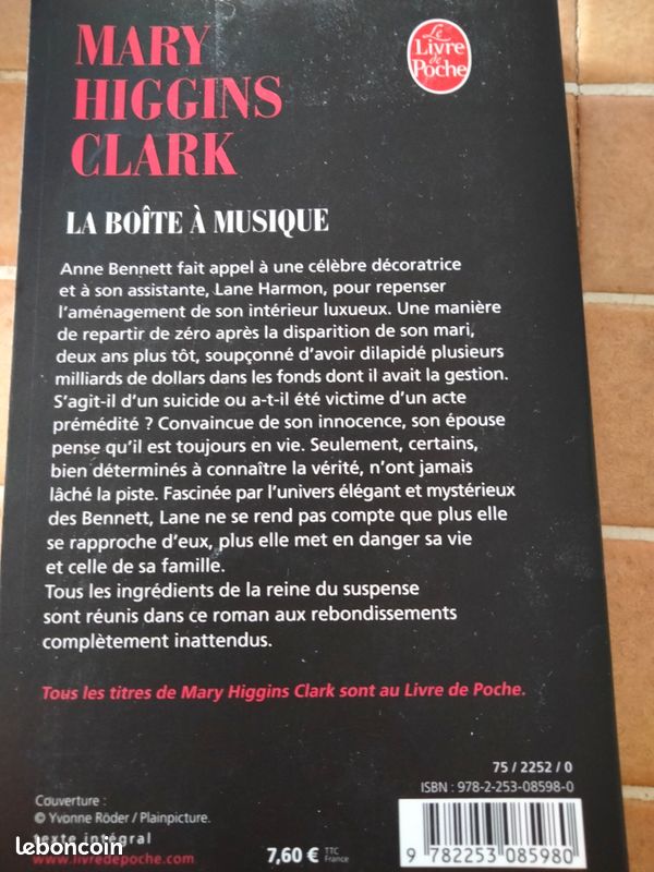 Livre Mary Higgins Clark (image 2)