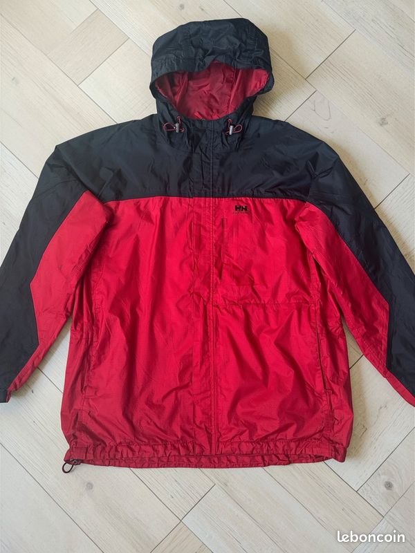 Veste Imperméable Helly Hansen Rouge Taille XXL Avec Capuche - Occasion Très Bon état