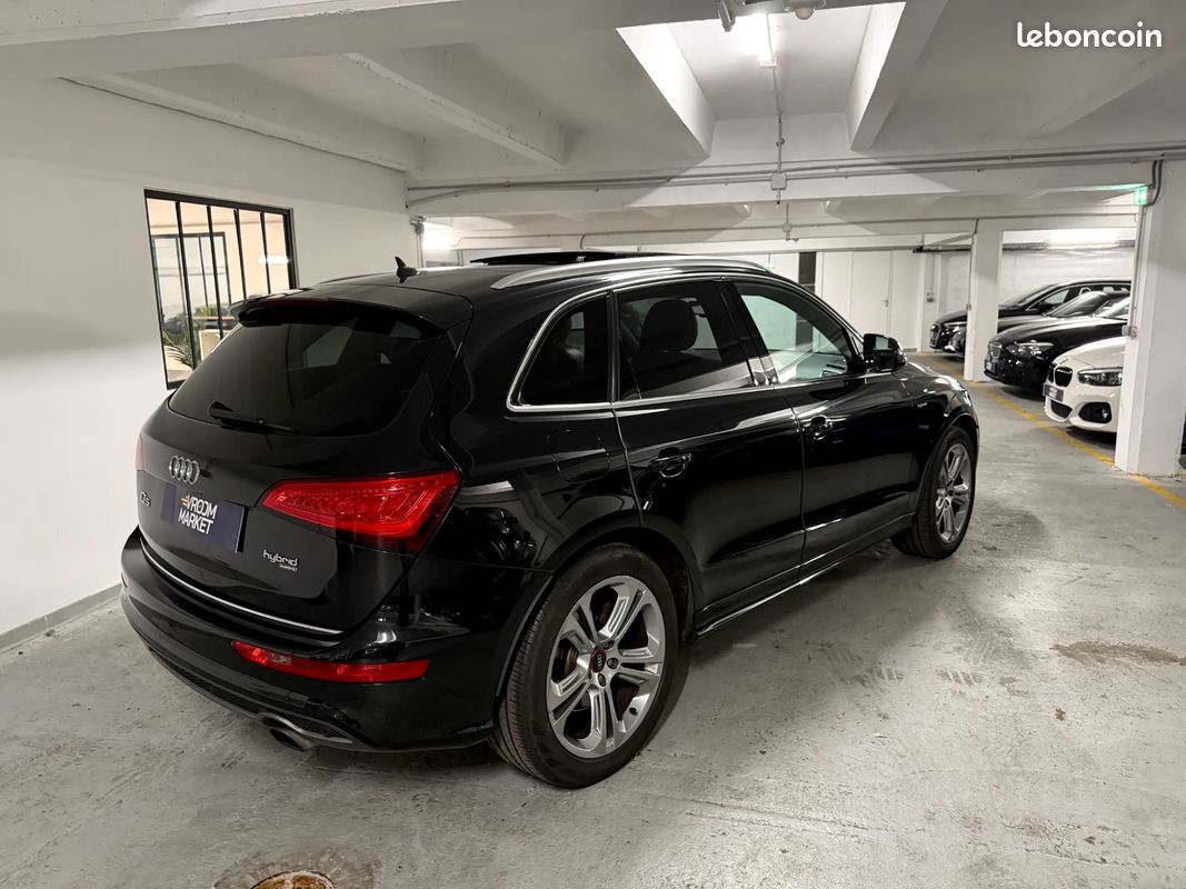 AUDI Q5 2.0 Hybrid 245ch AVUS - 2013 - 135 000 km - BOITE AUTO - INTERIEUR CUIR NAPPA ROUGE - TOIT OUVRANT - CAMERA DE RECUL - GPS - CARPLAY - BATTERIE HYBRIDE NEUVE - SUIVI COMPLET (image 5)