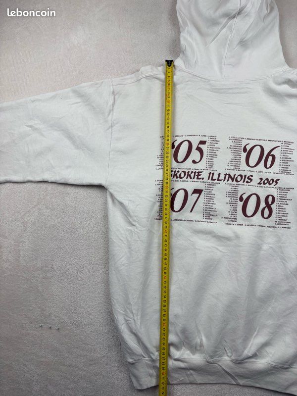 Sweat Vintage Homme Ultra Sweats XL - Pêcheur USA - Blanc Années 90