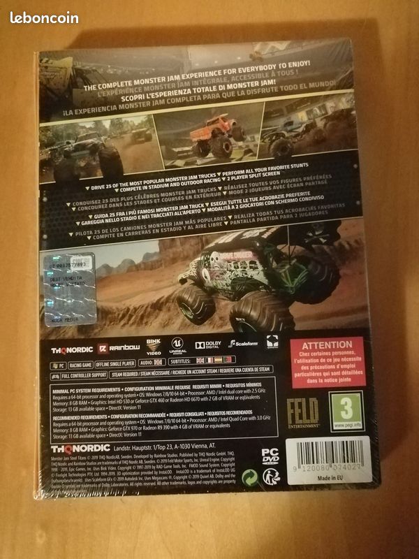 Monster jam Steel titans jeu PC neuf (image 2)
