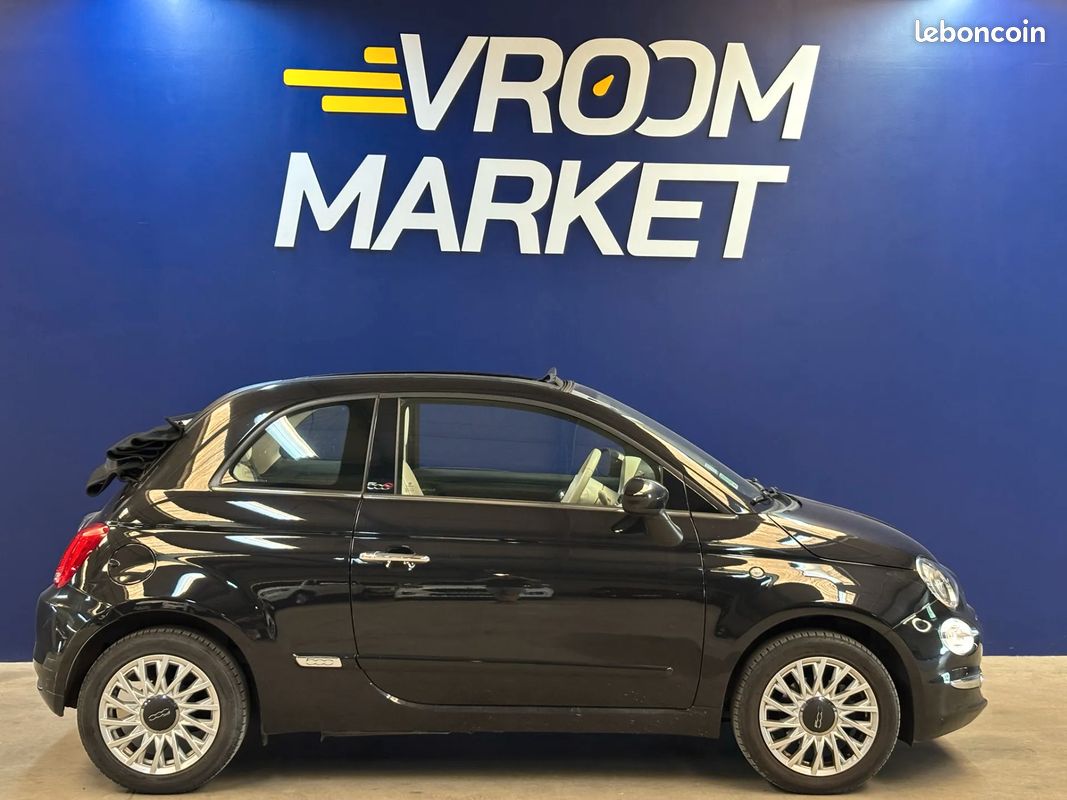 FIAT 500 1.2 69ch 69 LOUNGE - 2019 - 38 000 km - CarPlay - Cabriolet (image 2)