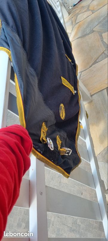 Couverture Polaire Taille Poney Noir et jaune (image 2)