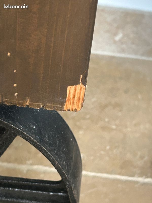 Meuble bar vintage bois et fer (image 3)