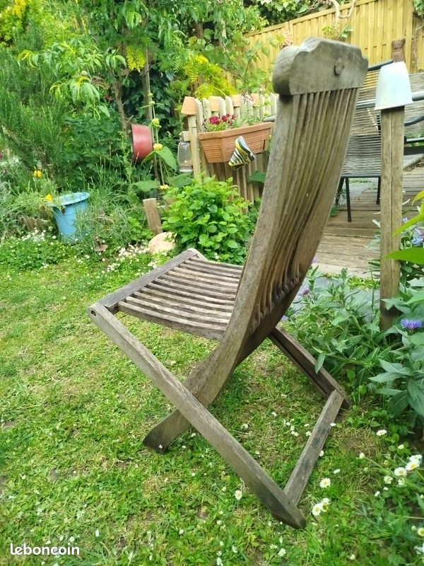 Chaise pliante de jardin - bois exotique (image 2)