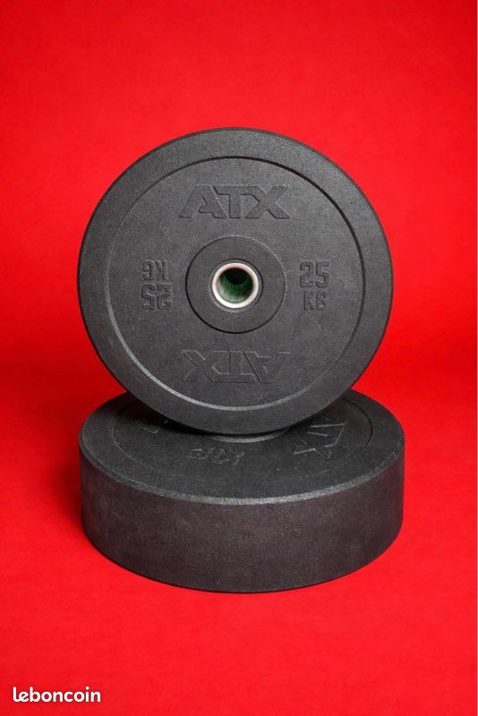 Disque D'haltère ATX En Acier Plein – 20 Kg – Bleu – Diamètre 50 Mm – Neuf
