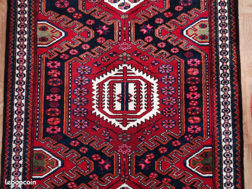 Tapis Persan Jozan Fait Main, 102x68 Cm, Laine Et Coton – Neuf, Design Moderne