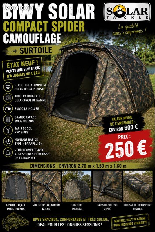 Biwy Solar Compact Spider camouflage + surtoile (image 4)