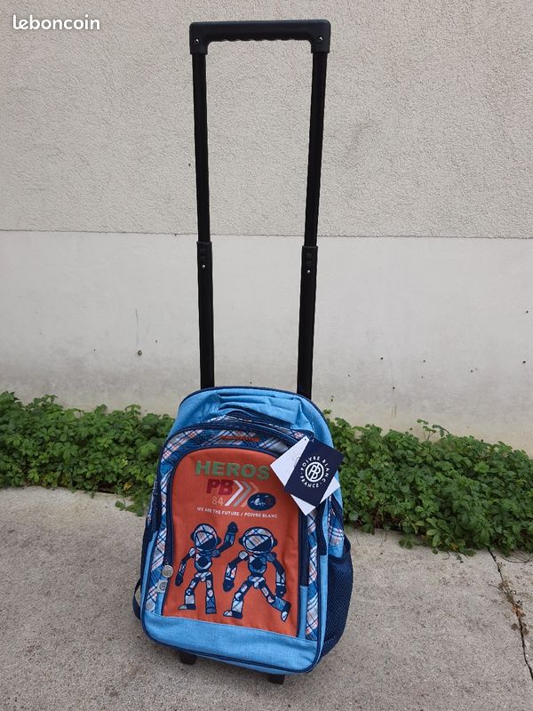 Sac a dos à roulettes poivre blanc boy robot neuf Accessoires