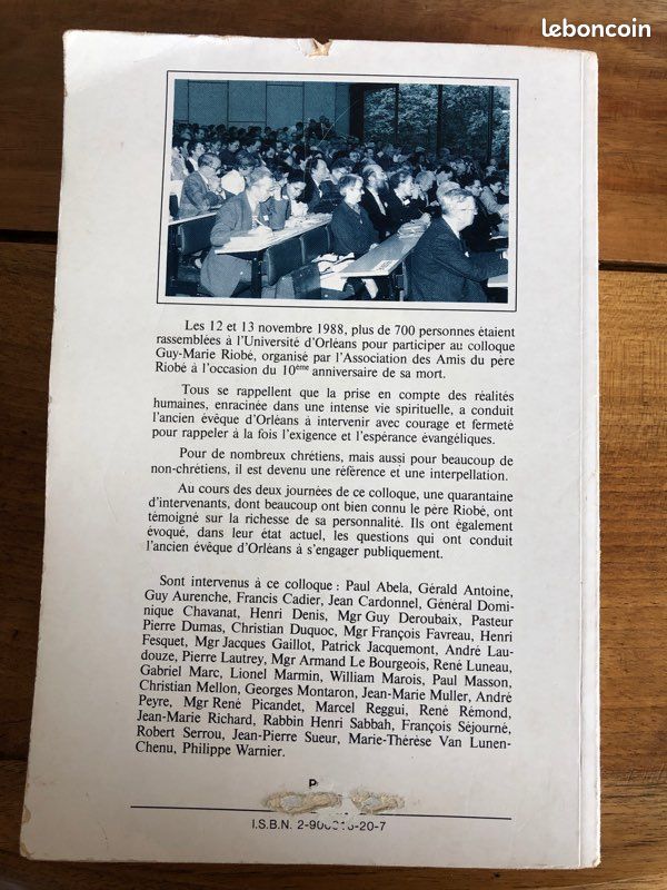 Actualité d’un prophète Actes du colloque Guy-Marie Riobé Orléans 12 et 13 novembre 1988 (image 2)