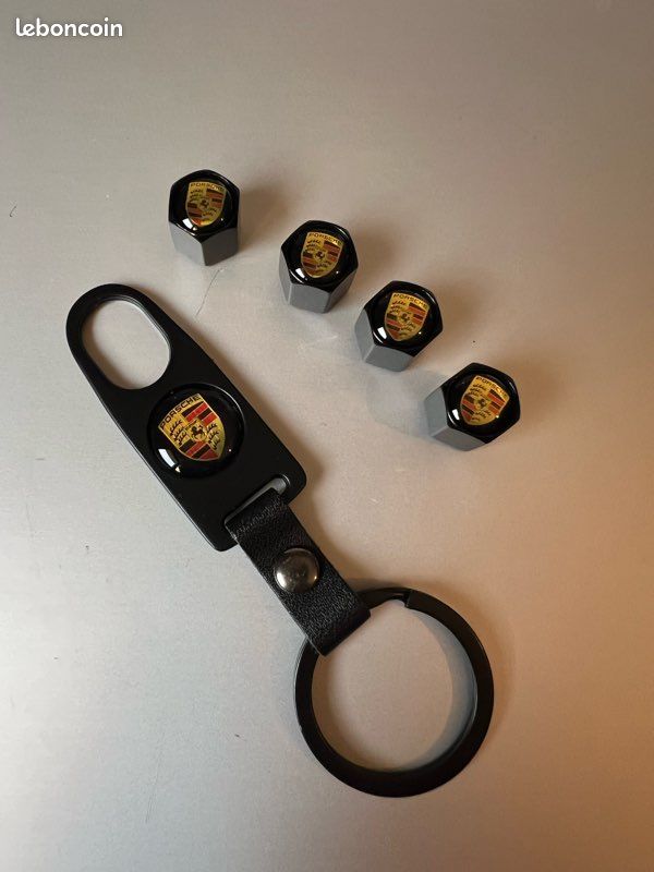 Porte clé + 4 bouchons de valves Porsche (image 2)