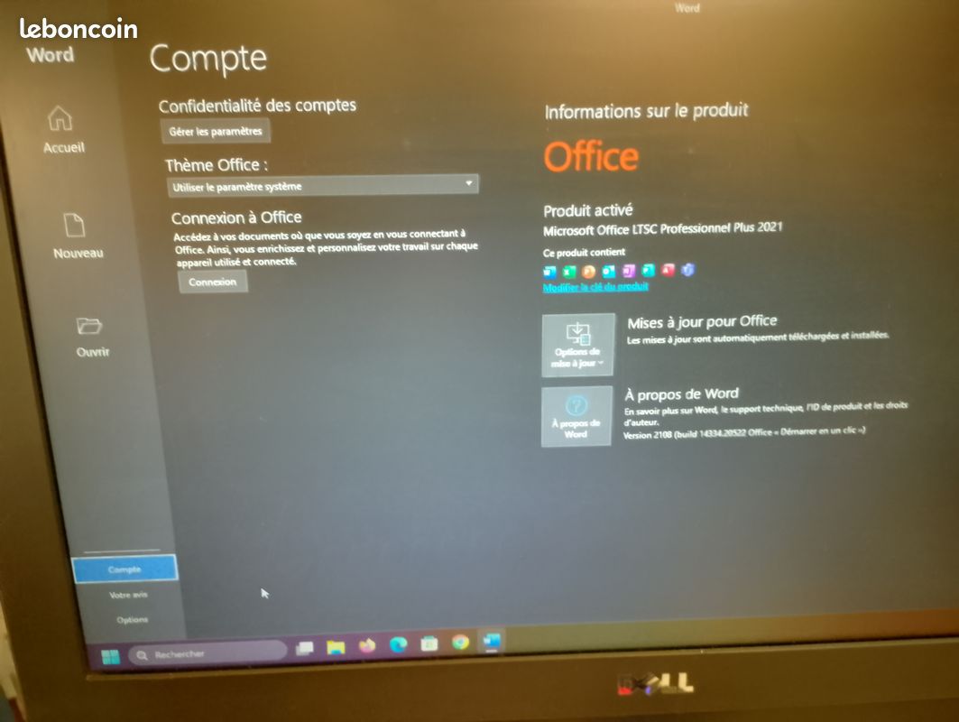 Dell tout en un 20’’, i5-4e/8G ram/128G/DVD rom/ssd/win11Pro/Pack office prêt a l’utiliser (image 4)