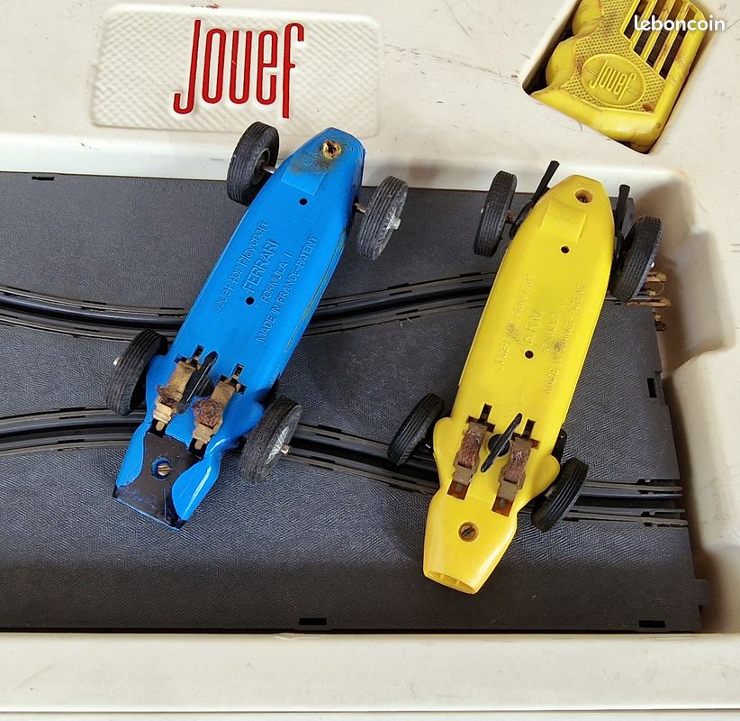 ANCIENNE VOITURE DE circuit électrique JOUEF FOR PLAYCRAFT BRM jaune